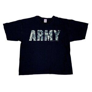 Official Vintage Army Bayside Black T-Shirt Size 2XL